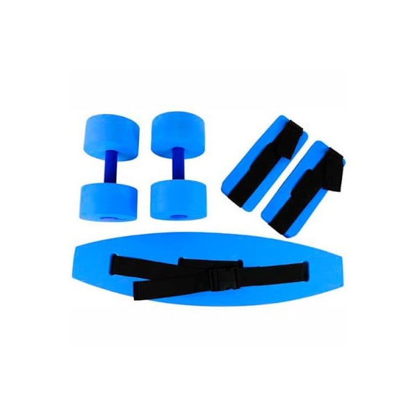 Fabrication Enterprises CanDo Deluxe Aquatic Exercise Kit (Jogger Belt, Ankle Cuffs, Hand Bars), Medium, Blue 20-4201B - main